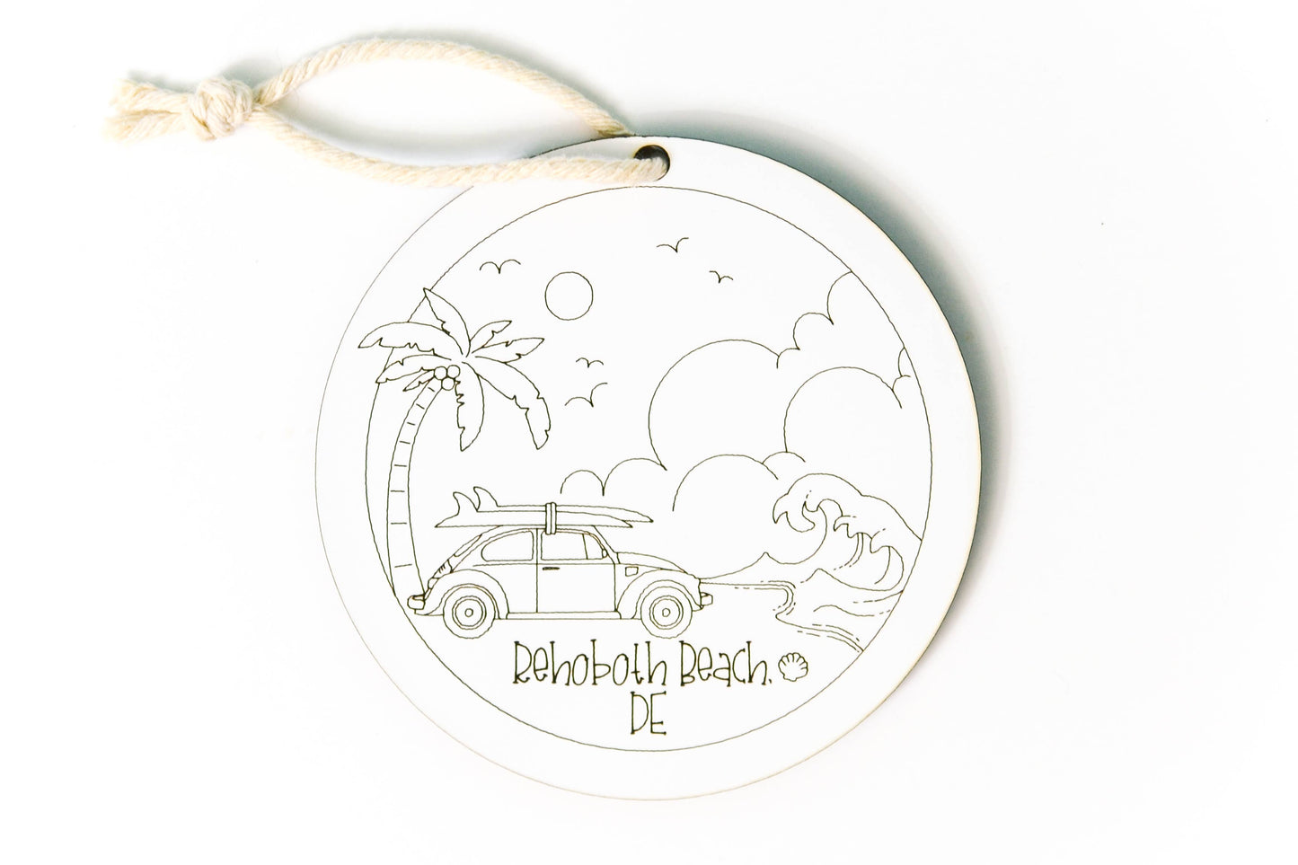 Custom Local Beach Ornament - Surfboards -  Set of 6