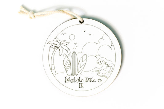 Custom Local Beach Ornament - Surfboards -  Set of 6