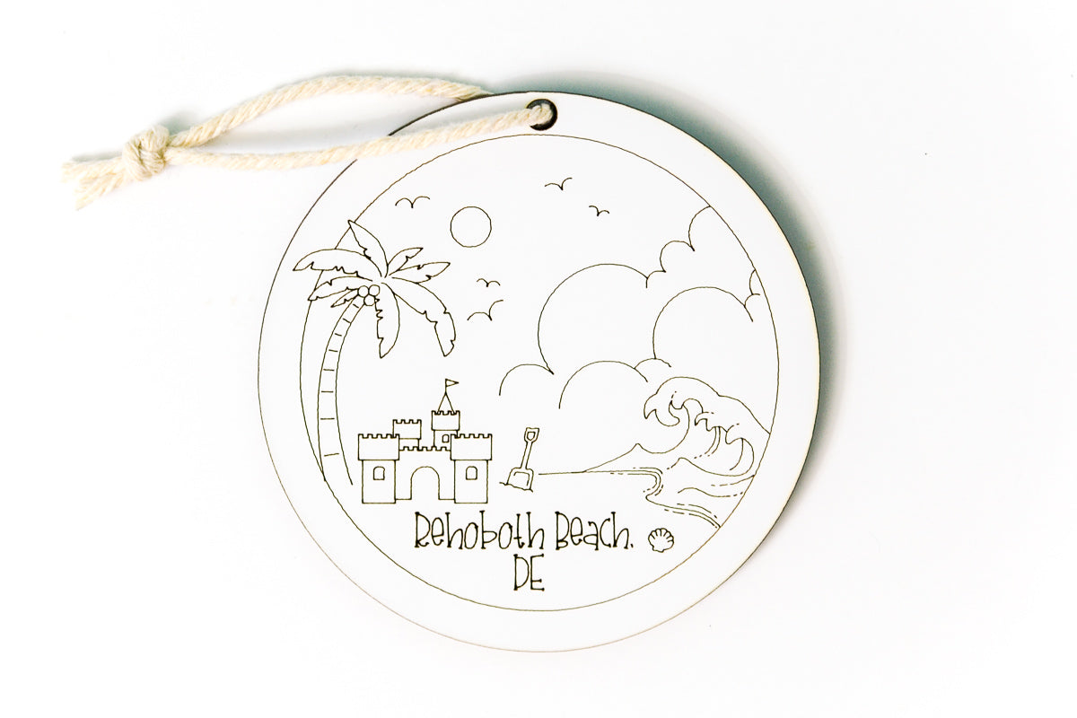 Custom Local Beach Ornament - Surfboards -  Set of 6