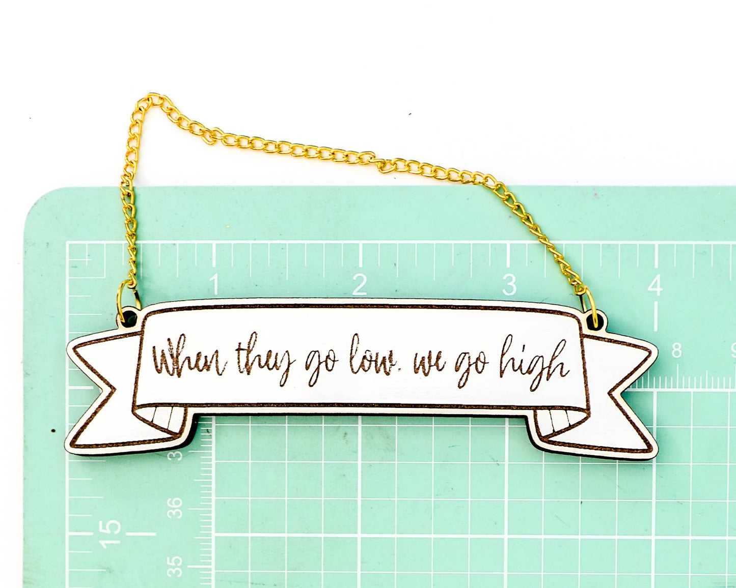 When they go low, we go high - Michelle Obama Quote Banner