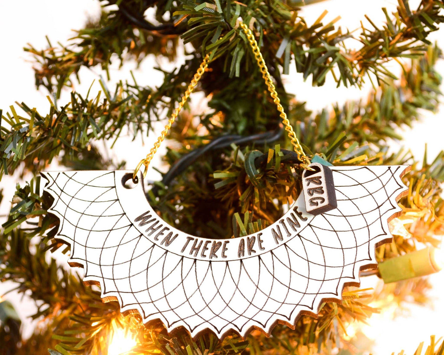Ruth Bader Ginsburg Nine Ornament