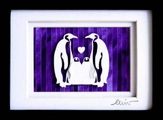 Penguins and two babies