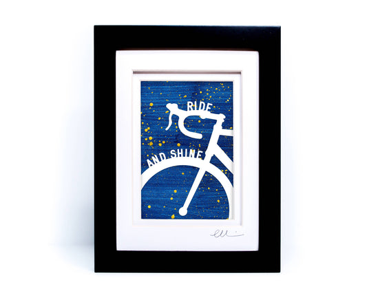 Ride and Shine Bike Papercut