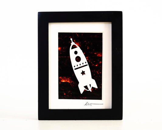 Sci Fi Vintage Style Space/ Rocket Ship