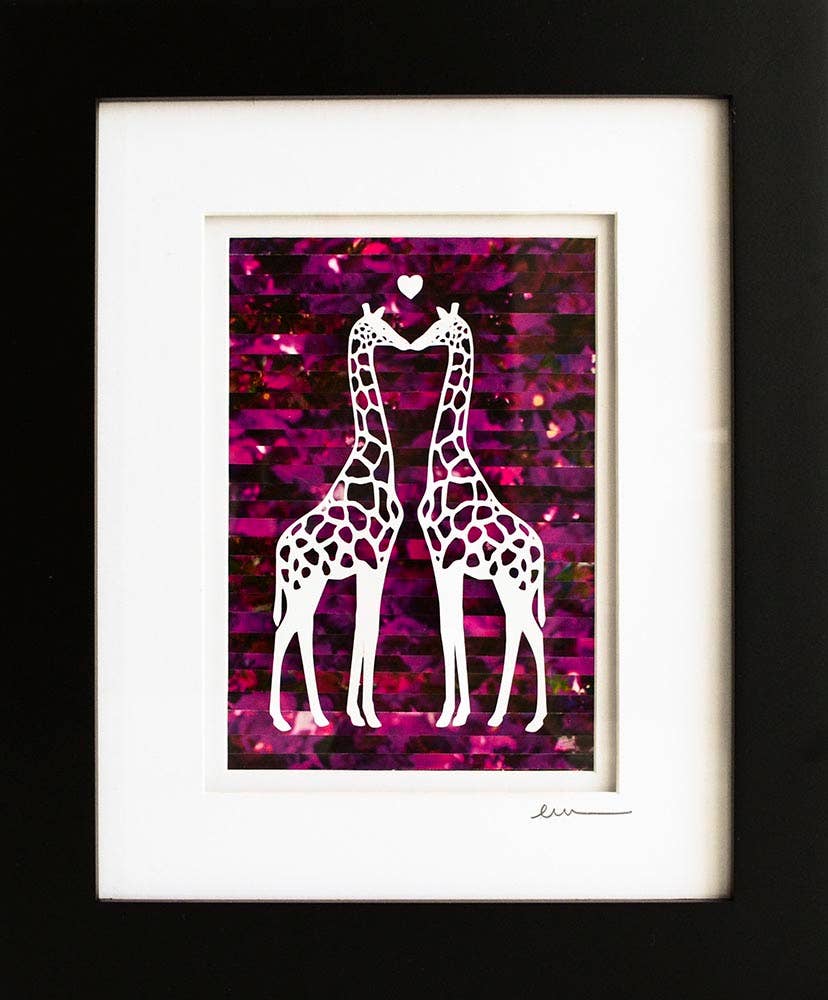 Kissing Giraffes